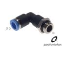 L push-in fittings, long body with cylindrical thread, standard