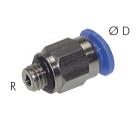 Push in fittings with exterior hexagon , Mini