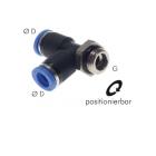 LE push-in fittings with cylindrical thread, standard