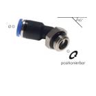 Push-in fittings 45° with cylindrical threads, standard