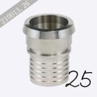 百灵卫生级带齿管接头 25