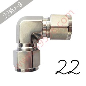 卡套式90度弯头 22 mm