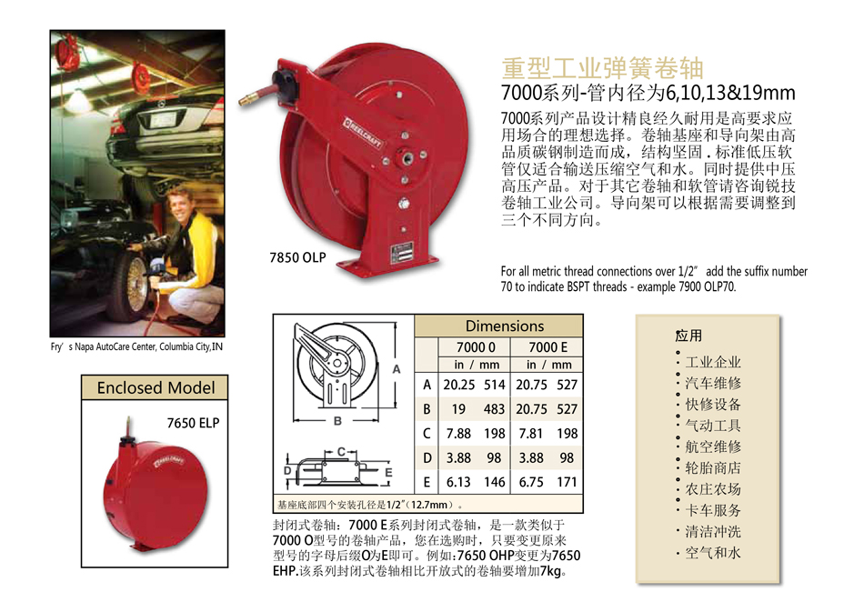 7000系列自动卷管器；7850 OLP卷管器