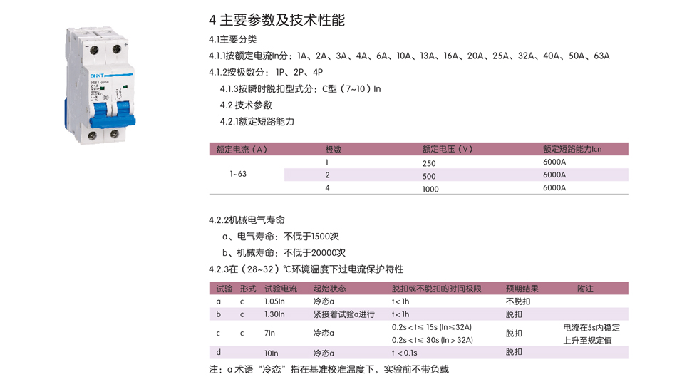 直流断路器；小型断路器