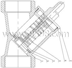 止回阀内螺纹；止回阀CAD图纸